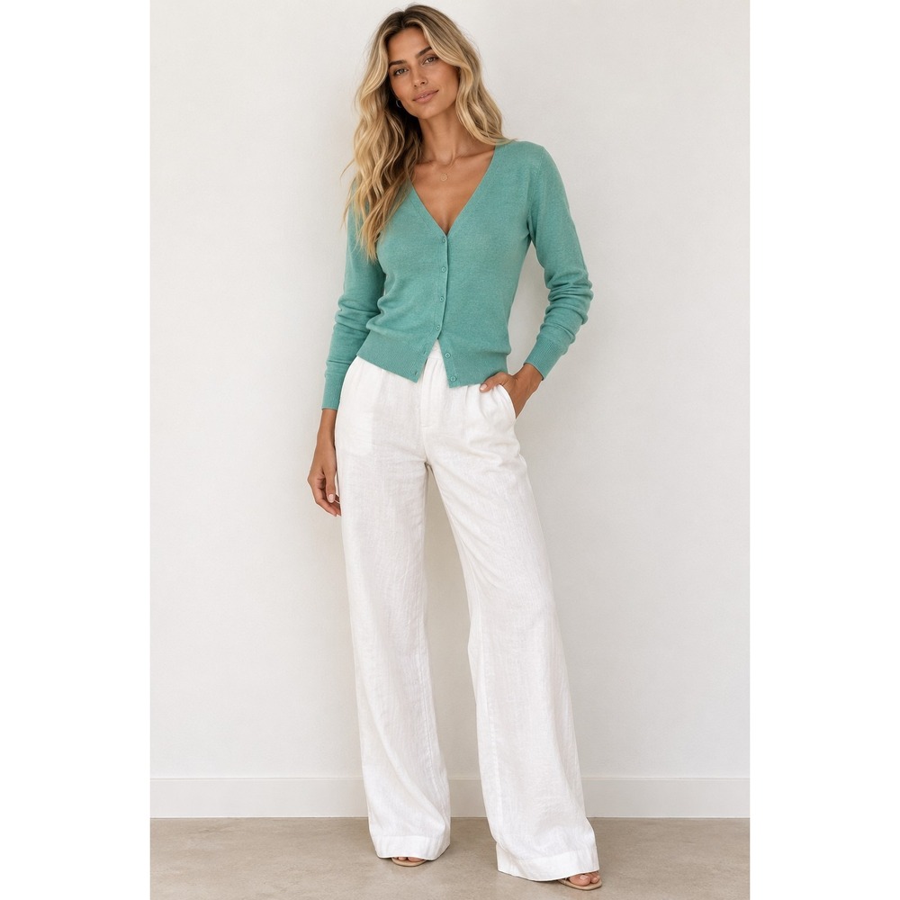 Mossimo Supply Co. Women's Button-Front Cardigan Sweater Teal Green Size S